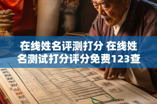 在线姓名评测打分 在线姓名测试打分评分免费123查