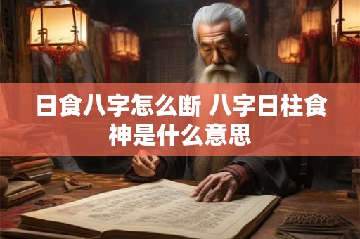 日食八字怎么断 八字日柱食神是什么意思