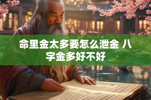 命里金太多要怎么泄金 八字金多好不好 命里金太多要怎么泄金 八字金多好不好