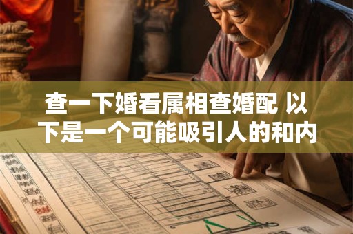 查一下婚看属相查婚配 以下是一个可能吸引人的和内容 查一下婚看属相查婚配 以下是一个可能吸引人的和内容