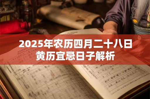 2025年农历四月二十八日黄历宜忌日子解析