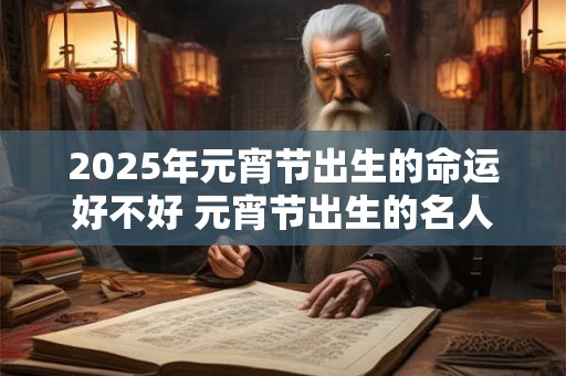 2025年元宵节出生的命运好不好 元宵节出生的名人有谁