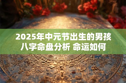 2025年中元节出生的男孩八字命盘分析 命运如何