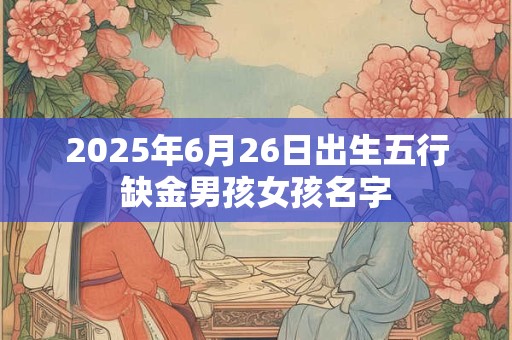 2025年6月26日出生五行缺金男孩女孩名字
