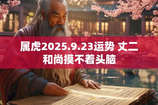 属虎2025.9.23运势 丈二和尚摸不着头脑