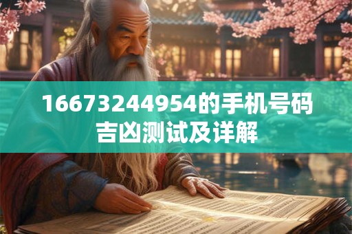 16673244954的手机号码吉凶测试及详解