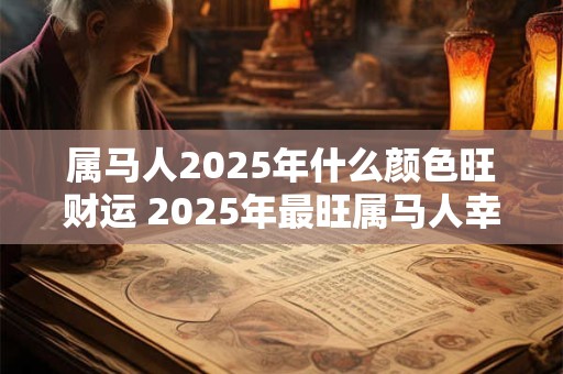 属马人2025年什么颜色旺财运 2025年最旺属马人幸运色