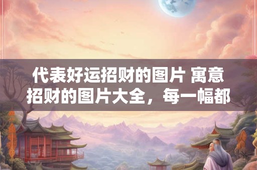 代表好运招财的图片 寓意招财的图片大全，每一幅都旺运