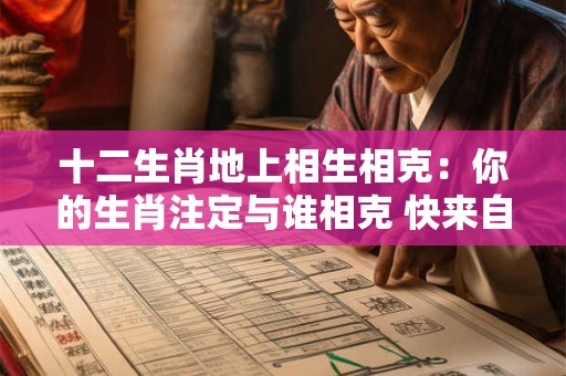 十二生肖地上相生相克：你的生肖注定与谁相克 快来自查！