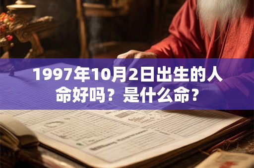 1997年10月2日出生的人命好吗？是什么命？