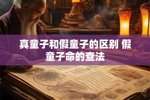 真童子和假童子的区别 假童子命的查法