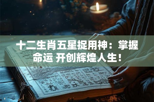 十二生肖五星捉用神：掌握命运 开创辉煌人生！