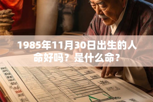 1985年11月30日出生的人命好吗？是什么命？