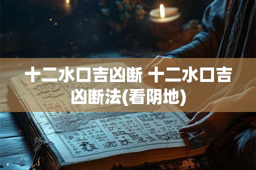十二水口吉凶断 十二水口吉凶断法(看阴地)