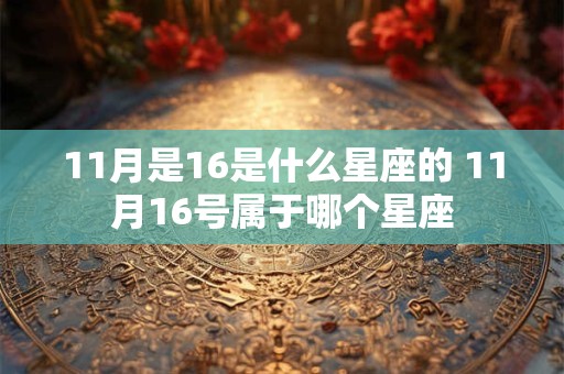 11月是16是什么星座的 11月16号属于哪个星座
