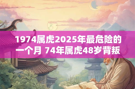 1974属虎2025年最危险的一个月 74年属虎48岁背叛婚姻