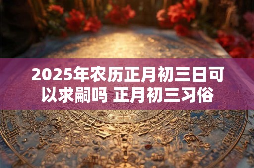 2025年农历正月初三日可以求嗣吗 正月初三习俗