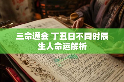 三命通会 丁丑日不同时辰生人命运解析