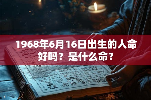 1968年6月16日出生的人命好吗？是什么命？