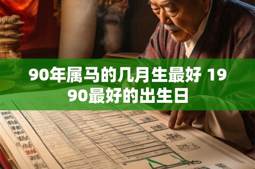 90年属马的几月生最好 1990最好的出生日