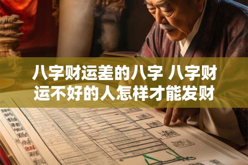 八字财运差的八字 八字财运不好的人怎样才能发财