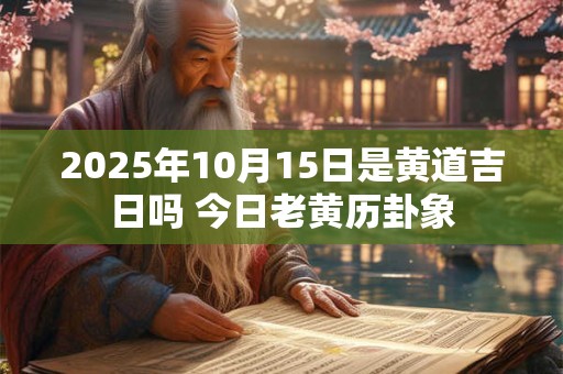 2025年10月15日是黄道吉日吗 今日老黄历卦象