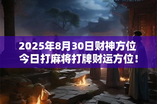 2025年8月30日财神方位 今日打麻将打牌财运方位！