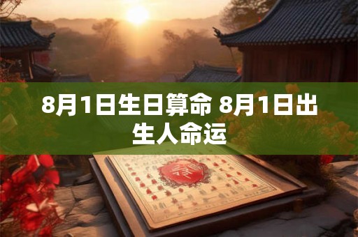 8月1日生日算命 8月1日出生人命运