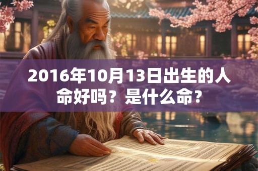 2016年10月13日出生的人命好吗？是什么命？