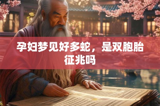 孕妇梦见好多蛇，是双胞胎征兆吗