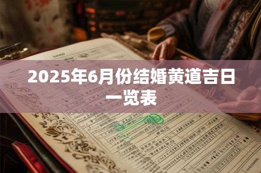 2025年6月份结婚黄道吉日一览表