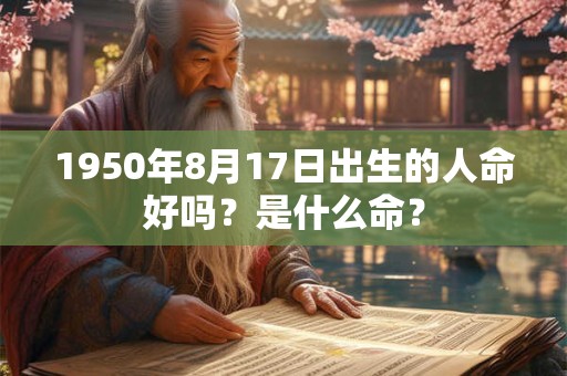 1950年8月17日出生的人命好吗？是什么命？