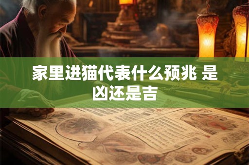 家里进猫代表什么预兆 是凶还是吉