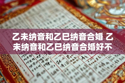 乙未纳音和乙巳纳音合婚 乙未纳音和乙巳纳音合婚好不好