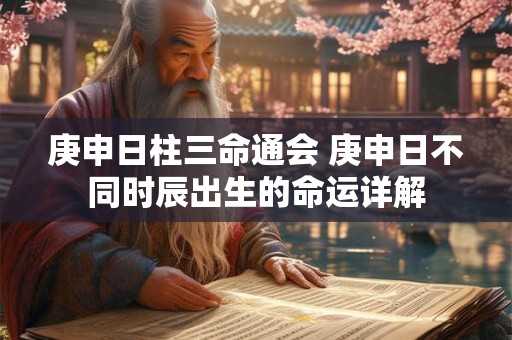庚申日柱三命通会 庚申日不同时辰出生的命运详解