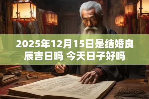 2025年12月15日是结婚良辰吉日吗 今天日子好吗