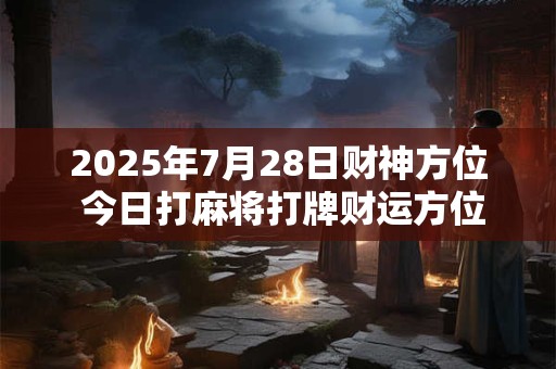 2025年7月28日财神方位 今日打麻将打牌财运方位！