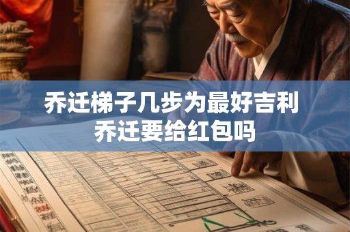 乔迁梯子几步为最好吉利 乔迁要给红包吗