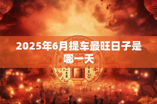 2025年6月提车最旺日子是哪一天