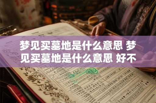 梦见买墓地是什么意思 梦见买墓地是什么意思 好不好 代表什么