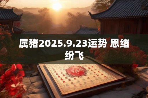 属猪2025.9.23运势 思绪纷飞