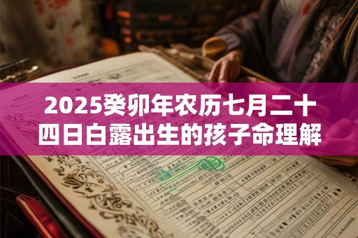 2025癸卯年农历七月二十四日白露出生的孩子命理解析！