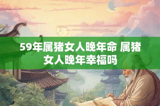 59年属猪女人晚年命 属猪女人晚年幸福吗