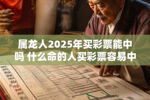 属龙人2025年买彩票能中吗 什么命的人买彩票容易中奖
