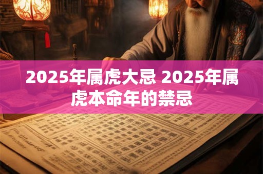 2025年属虎大忌 2025年属虎本命年的禁忌