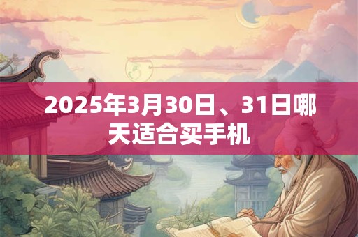 2025年3月30日、31日哪天适合买手机