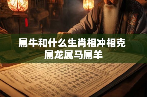 属牛和什么生肖相冲相克 属龙属马属羊