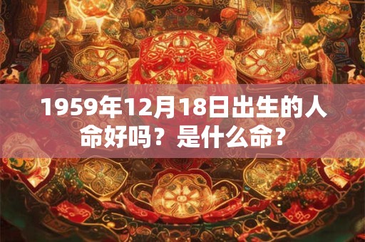 1959年12月18日出生的人命好吗？是什么命？