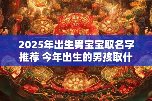 2025年出生男宝宝取名字推荐 今年出生的男孩取什么名字好