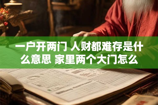 一户开两门 人财都难存是什么意思 家里两个大门怎么化解